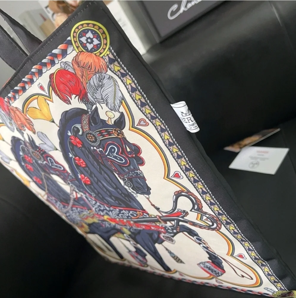 Hermès Multicolor Equestrian Design Tote, Birthday Gift, New! - Picture 5 of 8